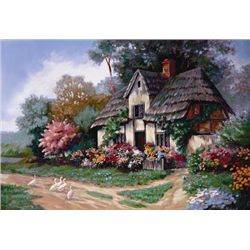 Earlene Moses CARETAKER'S COTTAGE Signed LE Art Print