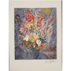 Marc Chagall : Bouquet Flowers Art Print