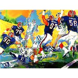 Signed LE Neiman Cowboys Bills Super Bowl Art Print