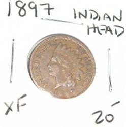 1897 INDIAN HEAD PENNY RED BOOK VALUE $20.00+ *NICE EARLY EXTRA FINE GRADE*!! PENNY CAME OUT OF SAFE