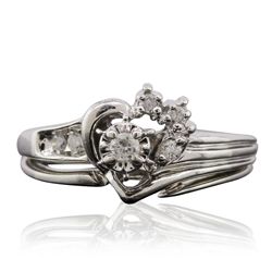 10KT White Gold 0.20ctw Diamond Ring