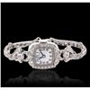 Image 1 : Ladies Hamilton 14KT White Gold and Platinum Diamond Wristwatch