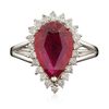 Image 3 : 14KT White Gold 3.54ct Ruby and Diamond Ring