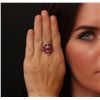 Image 2 : 14KT Yellow Gold 1.29ctw Ruby and Diamond Ring