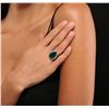 Image 1 : 14KT White Gold 8.76ct Emerald and Diamond Ring