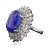 Image 4 : 14KT White Gold 16.78ct Tanzanite and Diamond Ring