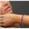 Image 2 : 14KT White Gold 34.30ctw Tanzanite and Diamond Bracelet