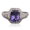 Image 3 : 14KT White Gold 1.94ct Tanzanite and Diamond Ring