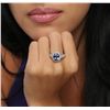 Image 2 : 14KT White Gold 2.84ct Tanzanite and Diamond Ring