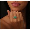 Image 2 : 14KT Yellow Gold 2.40ct Emerald and Diamond Ring