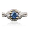 Image 3 : 14KT Two-Tone Gold 1.18ctw Brilliant Cut Diamond Ring