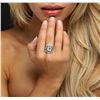 Image 1 : 18KT White Gold 5.52ctw Diamond and Sapphire Ring