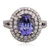 Image 3 : 14KT White Gold 2.52ct Tanzanite and Diamond Ring