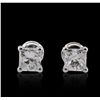 Image 3 : 14KT White Gold 1.52ctw Diamond Solitaire Earrings