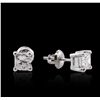 Image 4 : 14KT White Gold 1.52ctw Diamond Solitaire Earrings