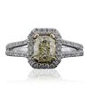 Image 3 : 14KT White Gold 1.05ct VS2/Light Yellow Diamond Ring