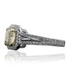 Image 4 : 14KT White Gold 1.05ct VS2/Light Yellow Diamond Ring