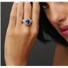 Image 2 : 14KT White Gold 3.94ct Tanzanite and Diamond Ring