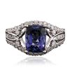 Image 1 : 14KT White Gold 2.53ct Tanzanite and Diamond Ring
