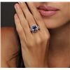 Image 2 : 14KT White Gold 3.52ct Tanzanite and Diamond Ring