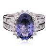 Image 3 : 14KT White Gold 3.52ct Tanzanite and Diamond Ring