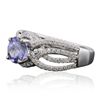 Image 2 : 14KT White Gold 1.51ct Tanzanite and Diamond Ring