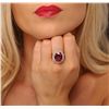 Image 2 : 14KT Rose Gold 12.20ct Ruby and Diamond Ring