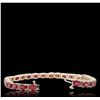 Image 8 : 14KT Yellow Gold 17.01ctw Ruby Bracelet