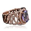 Image 2 : 14KT Rose Gold 3.59ct Tanzanite and Diamond Ring