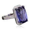 Image 2 : 18KT White Gold GIA Certified 13.23ct Tanzanite and Diamond Ring