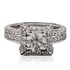 Image 1 : 18KT White Gold 2.45ctw Brilliant Cut Diamond Ring