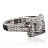 Image 2 : 18KT White Gold 2.45ctw Brilliant Cut Diamond Ring