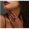 Image 2 : 14KT Yellow Gold 9.31ct Ruby and Diamond Ring