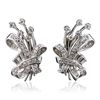 Image 1 : 18KT White Gold 1.33ctw Diamond Vintage Earrings