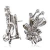 Image 2 : 18KT White Gold 1.33ctw Diamond Vintage Earrings