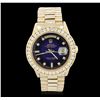 Image 1 : Gents Rolex 18KT Yellow Gold 3.00ctw Diamond DayDate Wristwatch