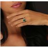 Image 1 : 14KT White Gold 1.54ct Emerald and Diamond Ring