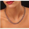 Image 2 : 14KT Yellow Gold 38.71ctw Tanzanite and Diamond Necklace