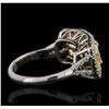 Image 8 : Platinum and 18KT Yellow Gold EGL Certified 5.27ctw Diamond Ring