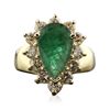 Image 3 : 14KT Yellow Gold 2.48ct Emerald and Diamond Ring