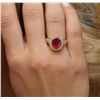 Image 2 : 14KT Yellow Gold 3.03ct Ruby and Diamond Ring