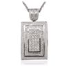 Image 3 : 14KT White Gold 7.18ctw Diamond Pendant With Chain