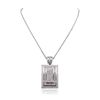 Image 4 : 14KT White Gold 7.18ctw Diamond Pendant With Chain