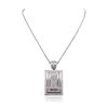 Image 4 : 14KT White Gold 7.18ctw Diamond Pendant With Chain