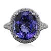 Image 3 : 14KT White Gold 5.53ct Tanzanite and Diamond Ring