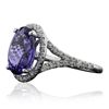 Image 4 : 14KT White Gold 5.53ct Tanzanite and Diamond Ring