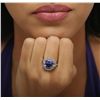 Image 2 : 14KT White Gold 5.51ct Tanzanite and Diamond Ring