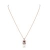 Image 2 : 14KT Rose Gold 3.18ct Morganite and Diamond Pendant With Chain