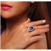 Image 5 : 14KT White and Yellow Gold 6.89ct Tanzanite and Diamond Ring