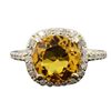 Image 3 : 14KT Yellow Gold 3.39ct Citrine and Diamond Ring